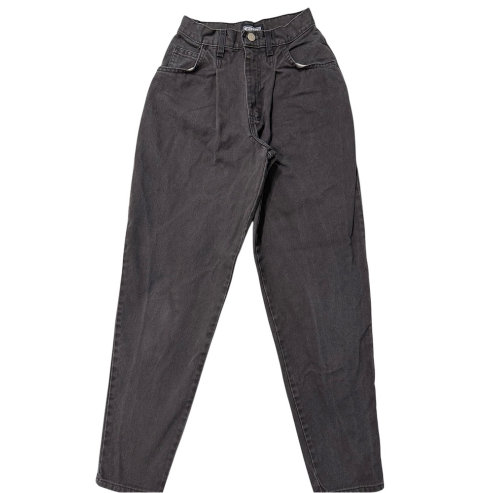 Vtg Mixed Blues black denim jeans made in the USA 100%‎ Cotton - size 5 or 22x28